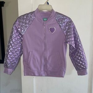 Kids Purple Quilted Jacket
